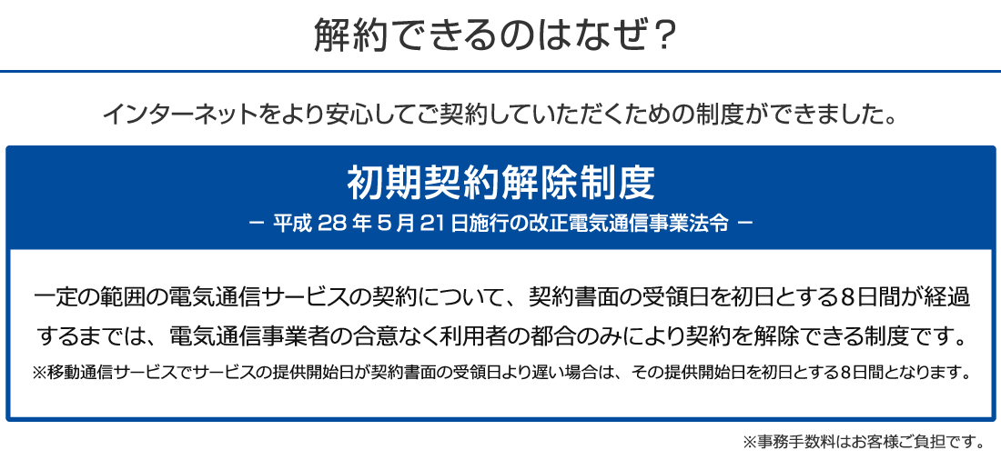 解約できるのはなぜ?